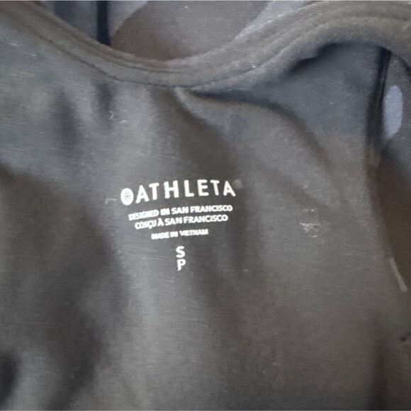 Athleta Camo Printed Sports Bra Padded Racerback Small Black Gray - Picture 3 of 4